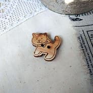 КОТ С ХВОСТОМ, размер 3,6х3,2 см